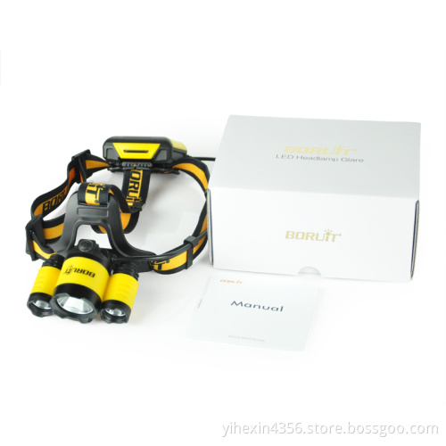 Boruit High Power B17 Zoomable LED Headlamp Cree L2 4*AA Battery Power Supply